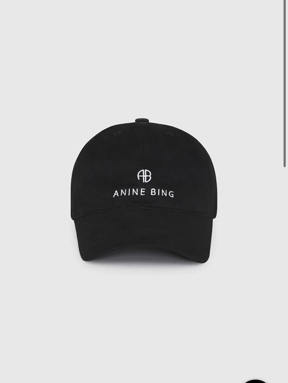 Anine Bing Jeremy Cap Black White Text Good used condition